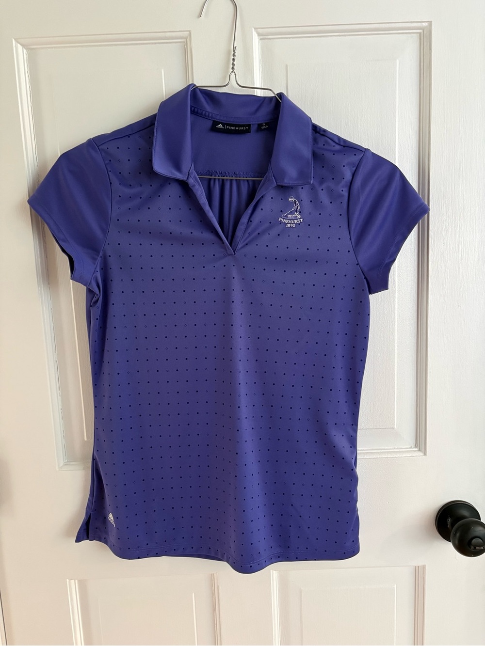 adidas Women’s Purple Short-Sleeve Golf Polo